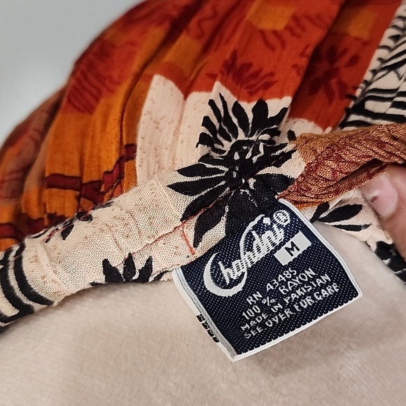 Chandni Bohemian Orange and Brown Maxi Dress - Picture 8 of 9